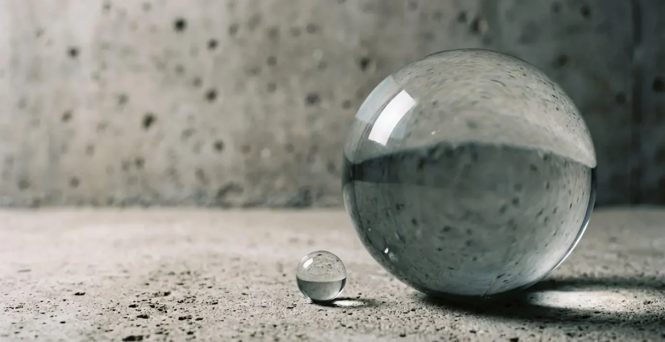 Représentation conceptuelle de la différence de taille moléculaire entre eau et hydrogène