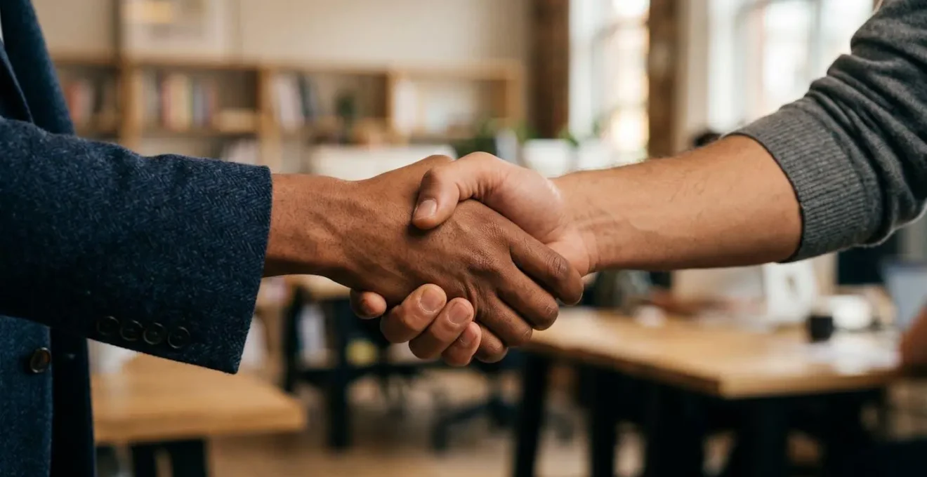 Éléments symbolisant une négociation équitable entre client et artisan