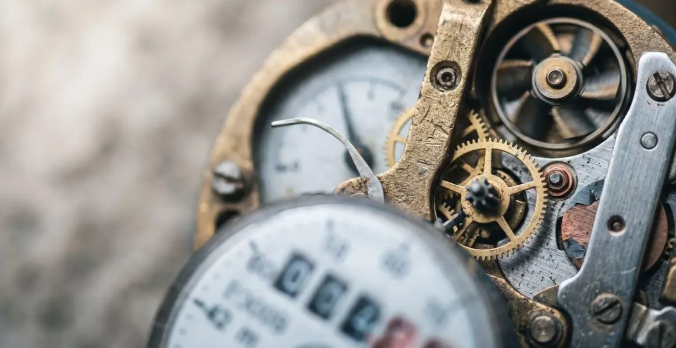 Gros plan sur un compteur d'eau français moderne montrant les chiffres noirs et le mécanisme de mesure